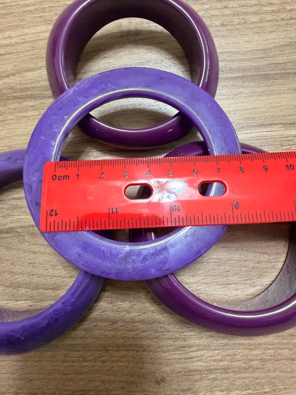 Sassy Jones Purple Resin Bangle Bracelet Set - Picture 6 of 6